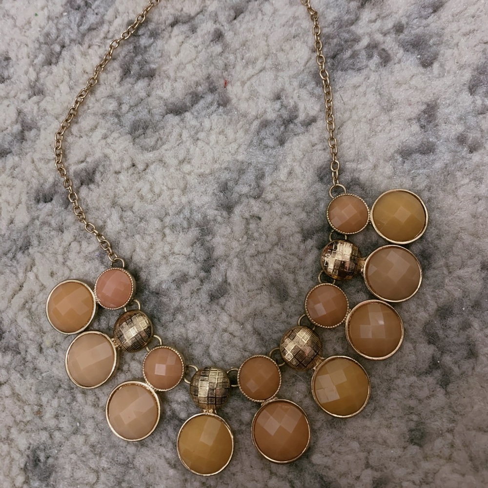 pink/nude statement necklace